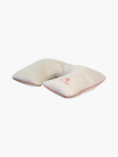 Grey neck pillow with orange trim Homeware Loro Piana 