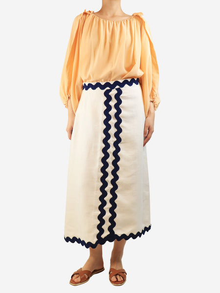 White Nilo midi skirt - size XL alternate image