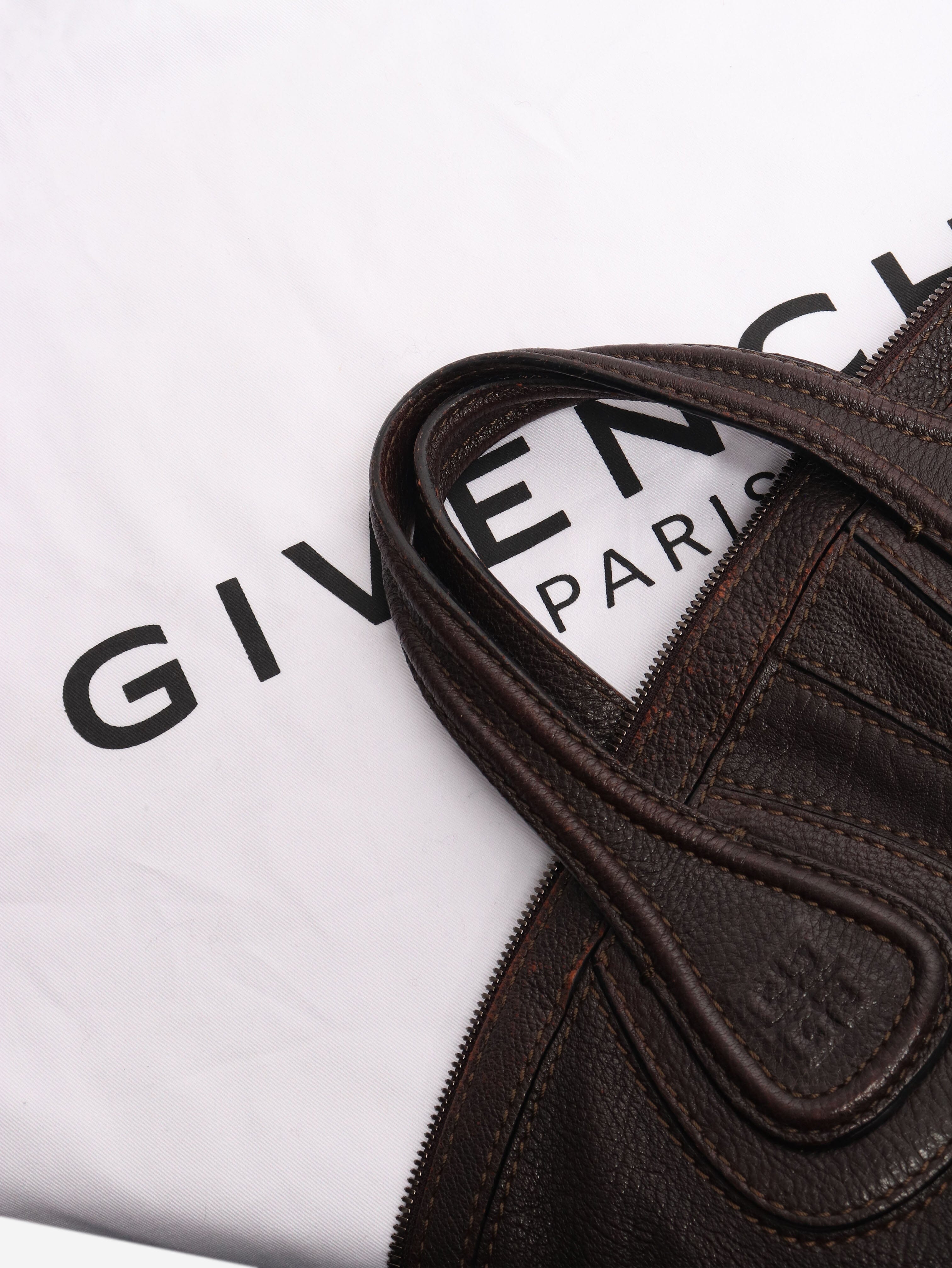 Dark brown Nightingale leather tote bag Tote Bags Givenchy 