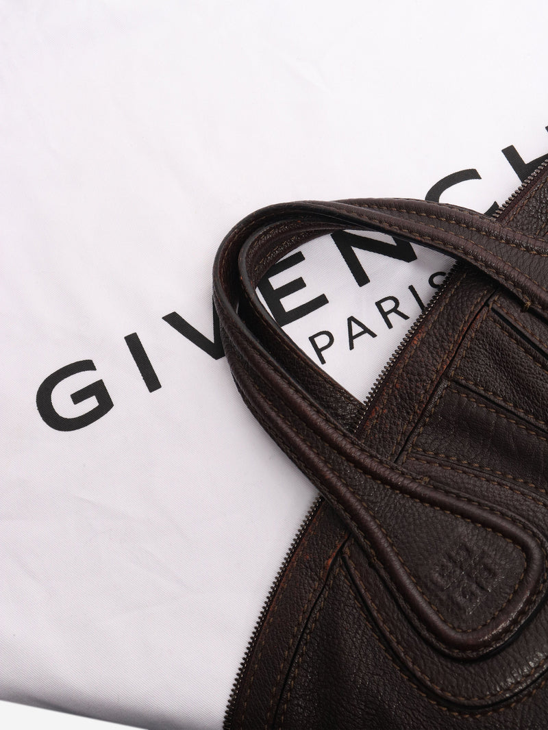 Dark brown Nightingale leather tote bag Tote Bags Givenchy 