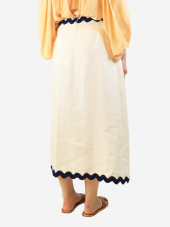 White Nilo midi skirt - size XL Skirts La Veste 