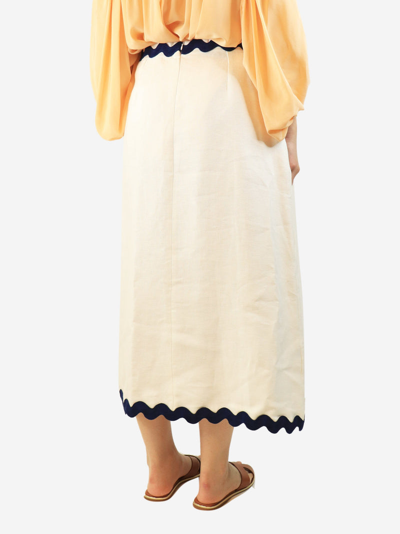 White Nilo midi skirt - size XL Skirts La Veste 