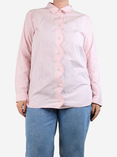 Pink floral printed shirt - size UK 14 Tops Ganni 