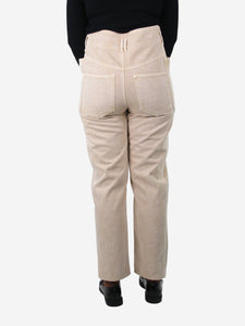 Isabel Marant Etoile Neutral high-rise cut Tess pants - size UK 12
