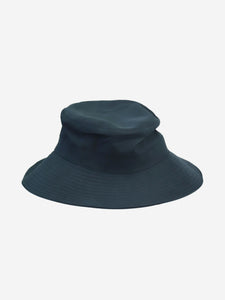 Hermes Grey bucket hat with small embroidered logo detail