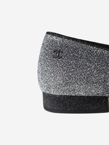 Chanel Silver lurex flat shoes - size EU 39.5