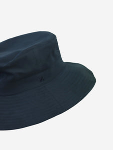 Hermes Grey bucket hat with small embroidered logo detail