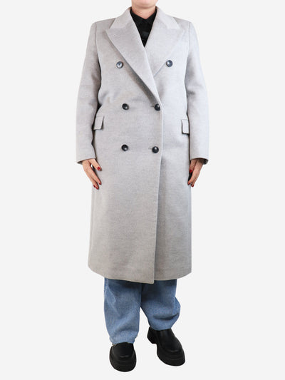 Ash grey Clichy double-breasted wool coat - size UK 12 Coats & Jackets Joseph 