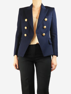 Navy wool blazer - size UK 10 Coats & Jackets Balmain 