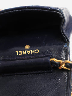 Navy mini flap bag charm Wallets, Purses & Small Leather Goods Chanel 