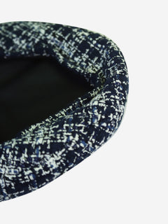 Blue tweed cap Hats Maison Michel 