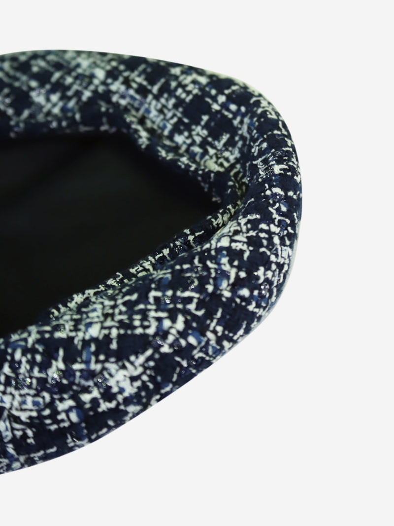 Blue tweed cap Hats Maison Michel 