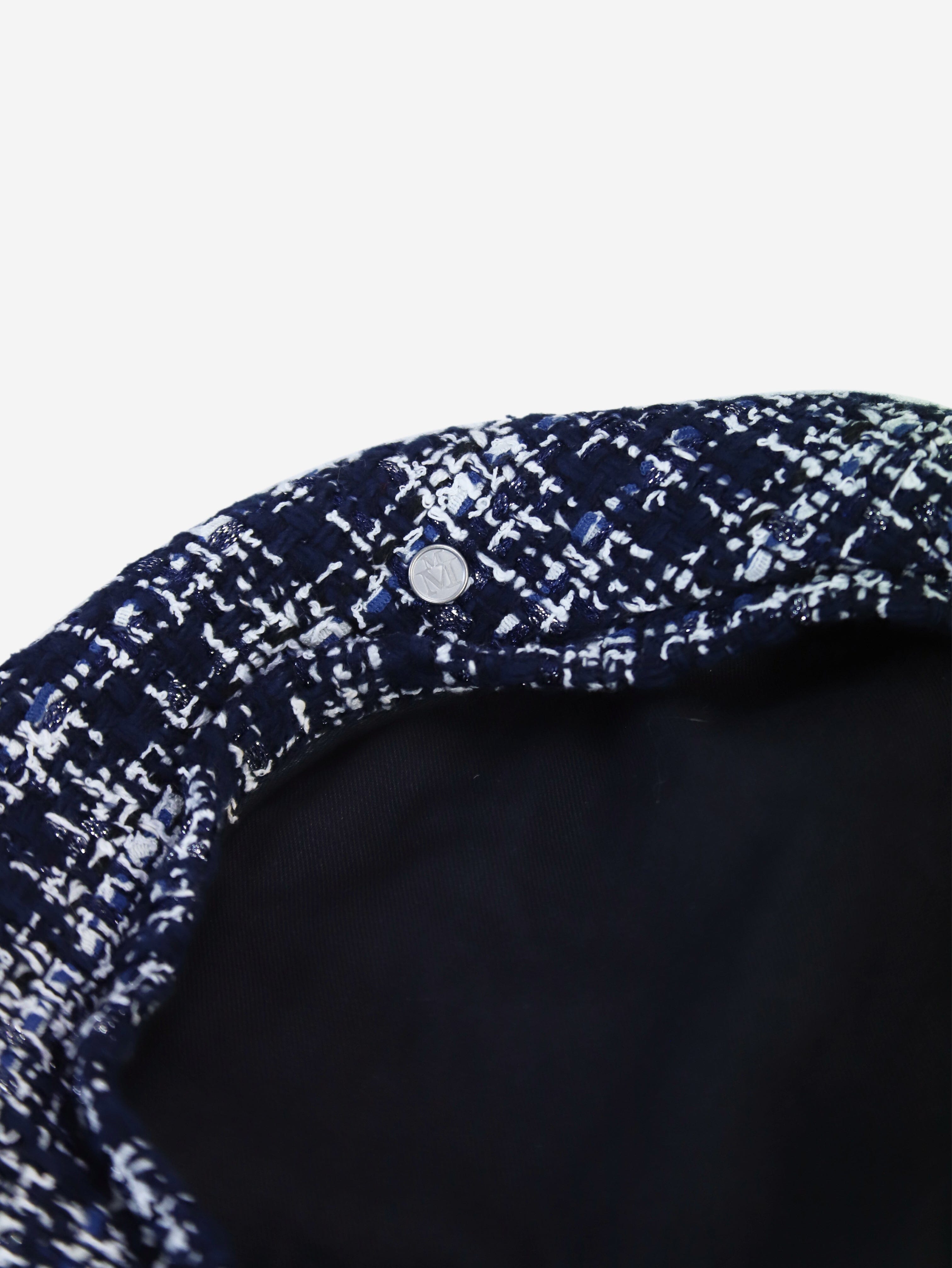 Blue tweed cap Hats Maison Michel 