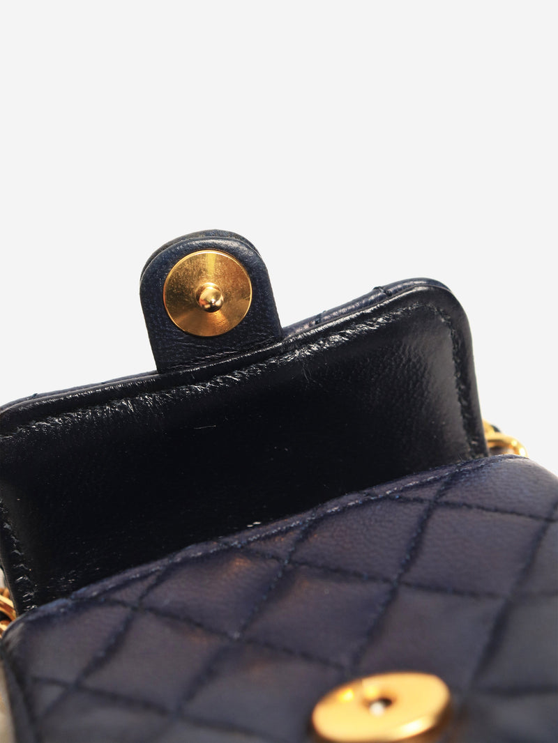 Navy mini flap bag charm Wallets, Purses & Small Leather Goods Chanel 