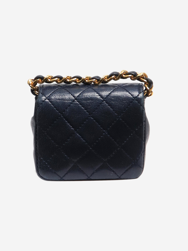 Navy mini flap bag charm Wallets, Purses & Small Leather Goods Chanel 
