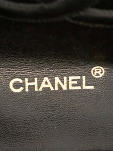 Chanel Black vintage 1986 lambskin medium Half Moon bag