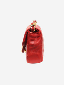 Chanel Red mini flap bag charm