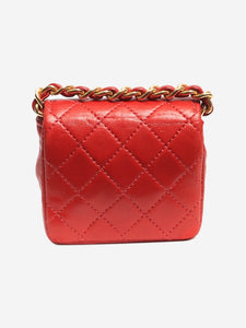 Chanel Red mini flap bag charm