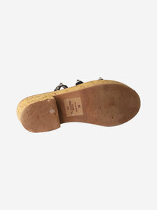 Valentino Valentino Black Rockstud cork sandals - size EU 38