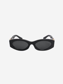Black abd gold oval sunglasses