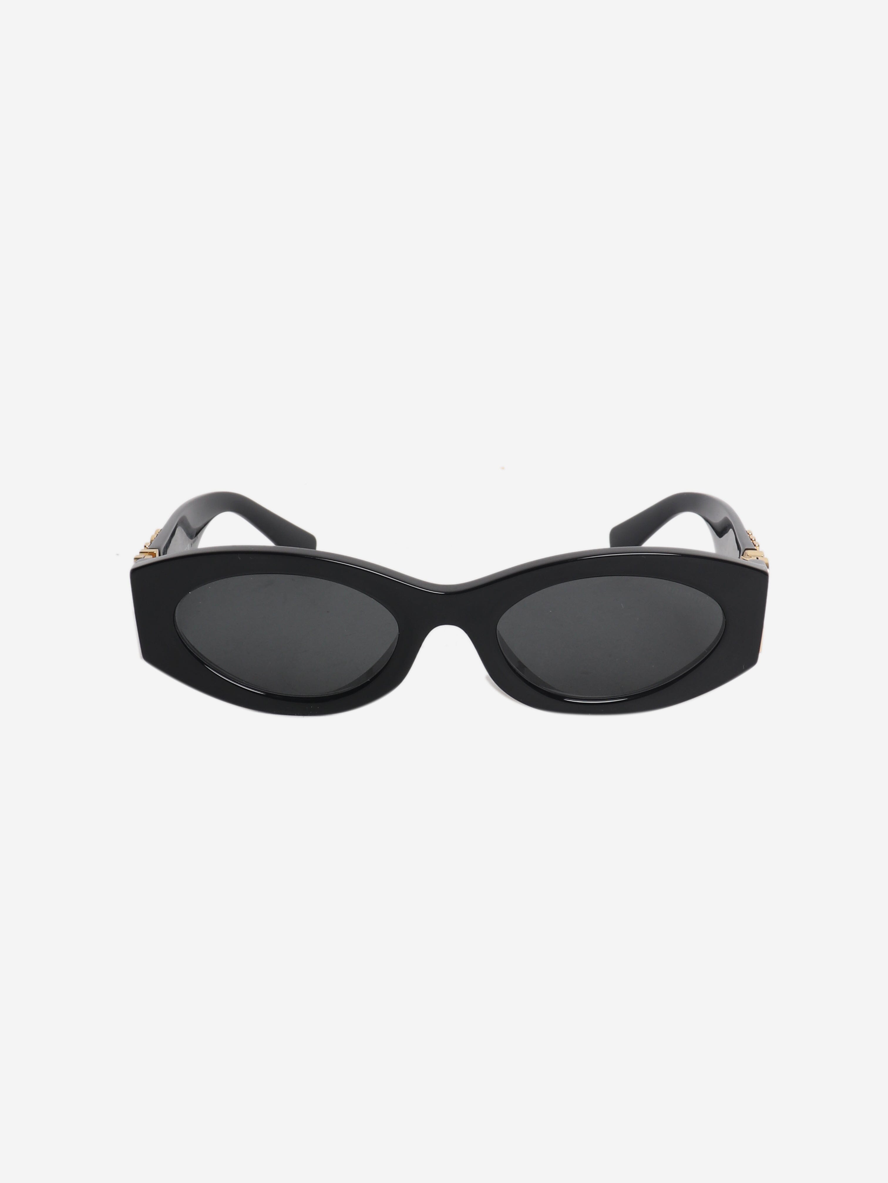 Black abd gold oval sunglasses