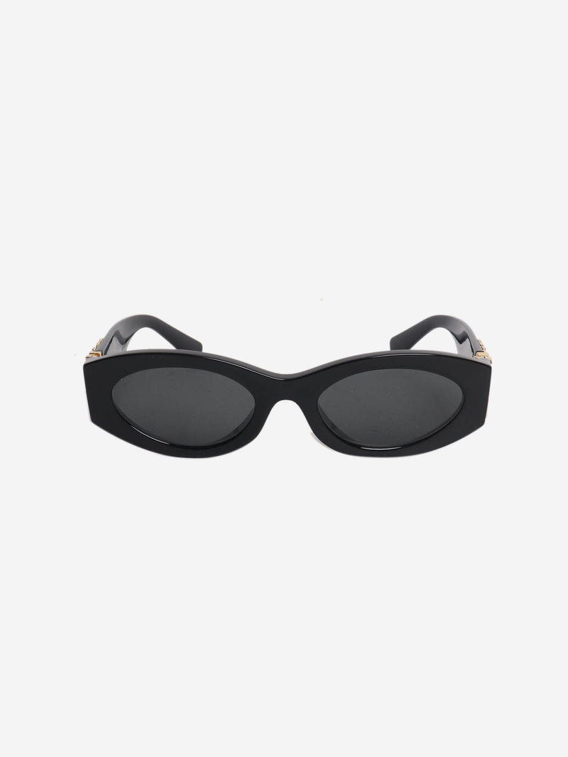 Black abd gold oval sunglasses