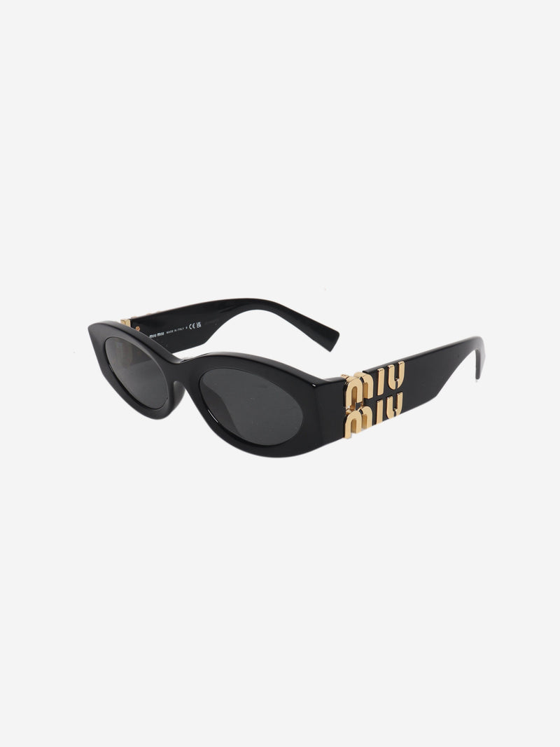 Black abd gold oval sunglasses