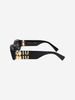 Black abd gold oval sunglasses