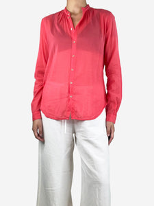 Forte Forte Coral pink long-sleeved shirt - size UK 8