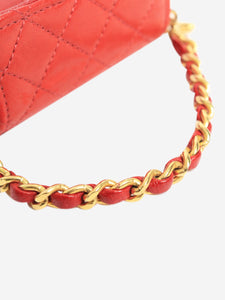 Chanel Red mini flap bag charm