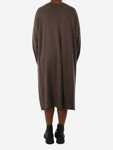 Eskandar Brown knitted dress - size UK 12