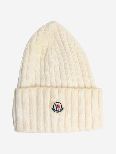 Cream wool beanie Hats Moncler 