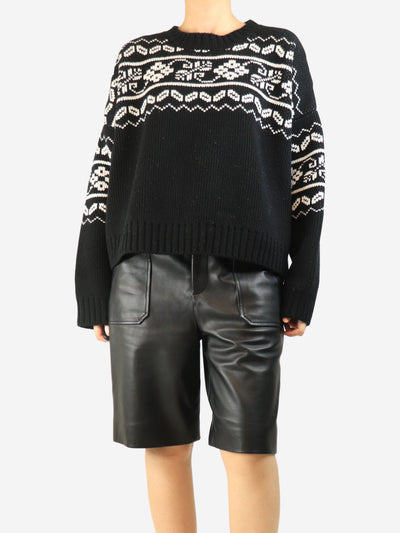 Black and white fair isle sweater - size M Knitwear Rohe 
