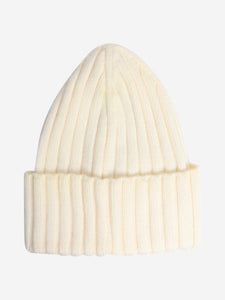Moncler Cream wool beanie