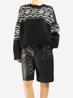 Black and white fair isle sweater - size M Knitwear Rohe 
