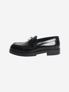 Black Faubourg leather loafers - size EU 36 (UK 3) Flat Shoes Hermes 
