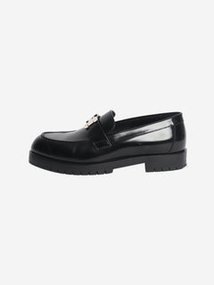 Black Faubourg leather loafers - size EU 36 (UK 3) Flat Shoes Hermes 