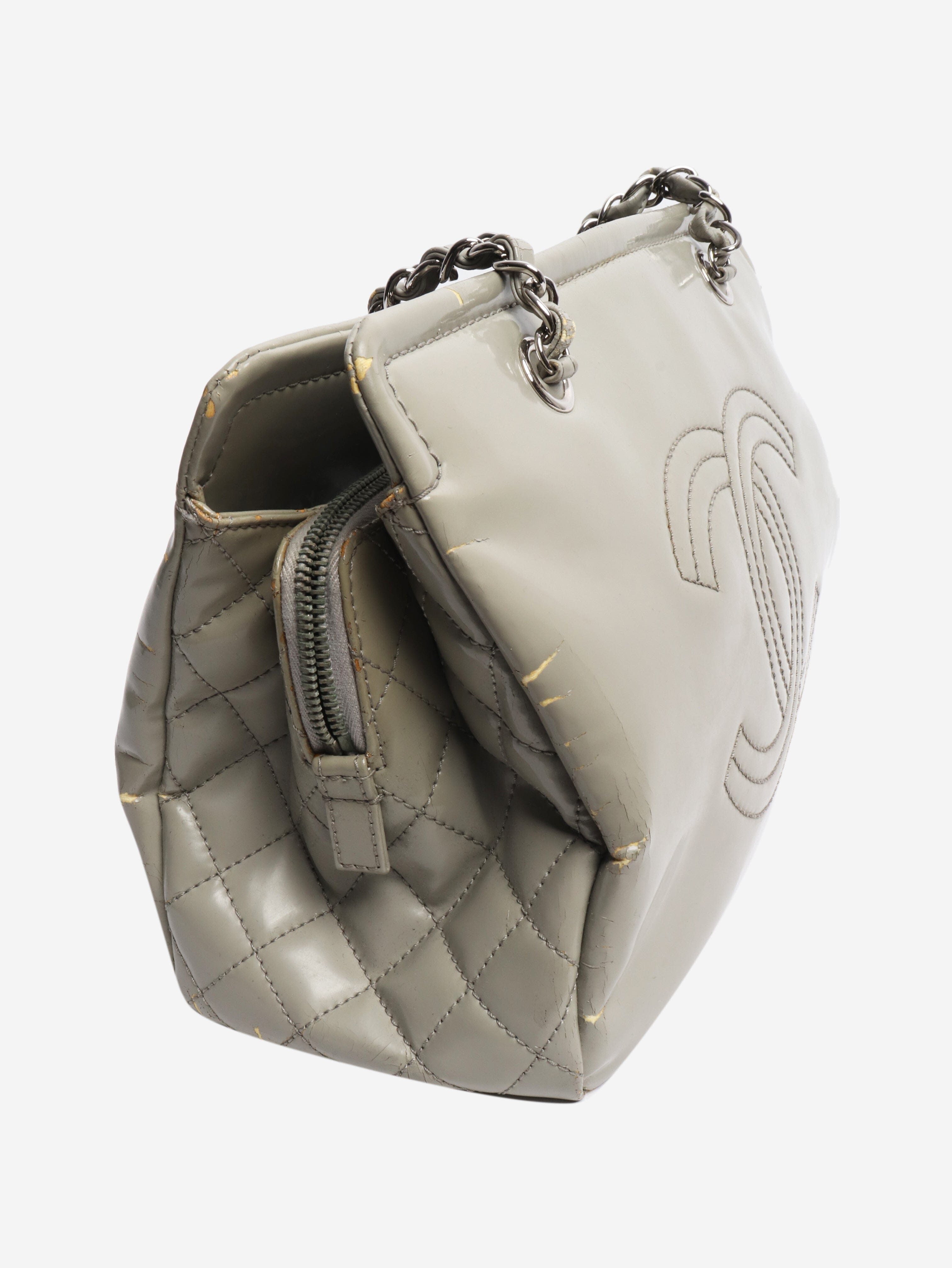Grey 2010 patent leather tote bag Shoulder bags Chanel 