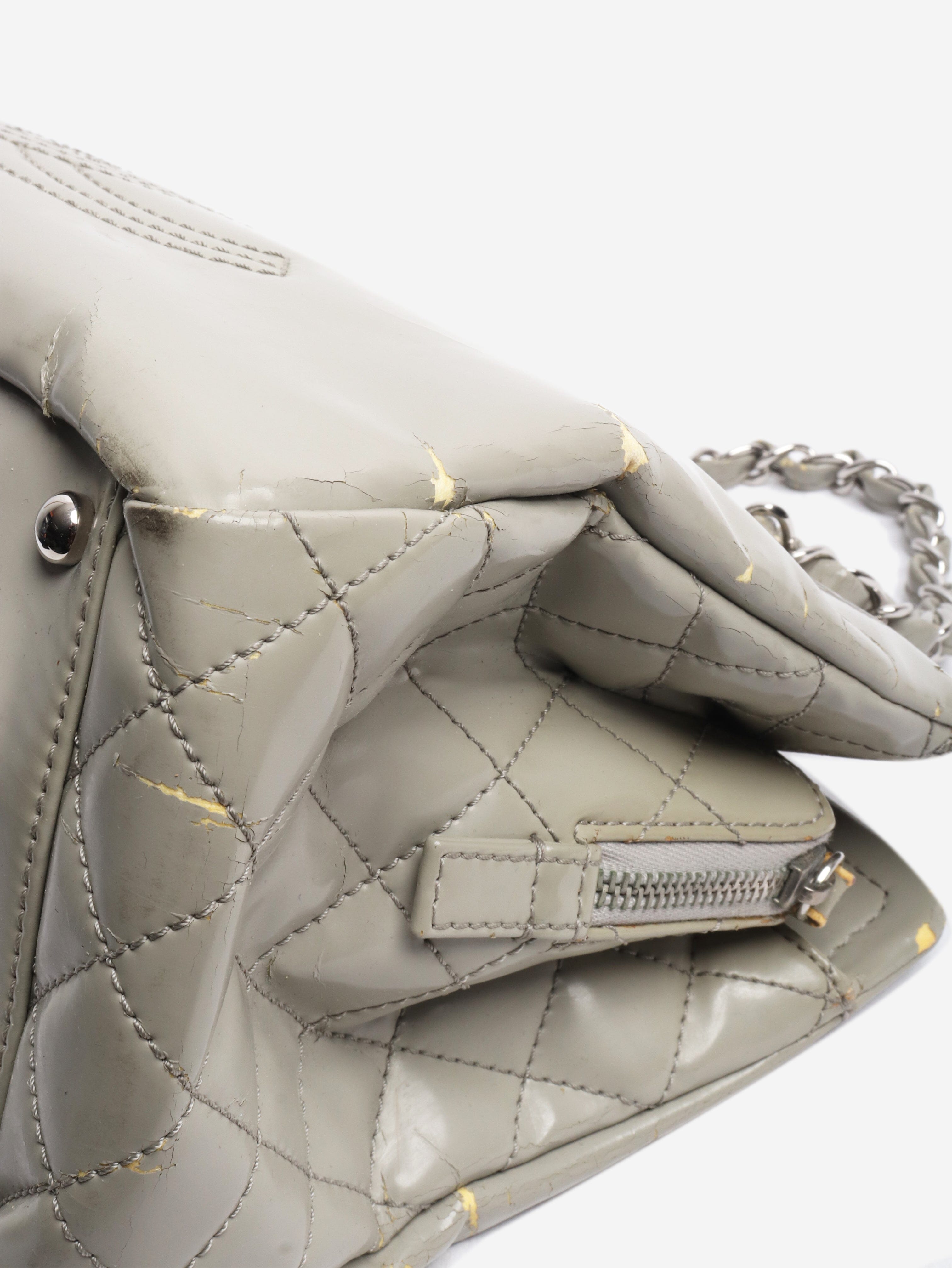 Grey 2010 patent leather tote bag Shoulder bags Chanel 
