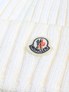 Moncler Cream wool beanie