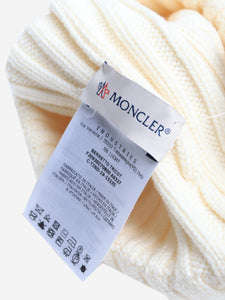 Moncler Cream wool beanie