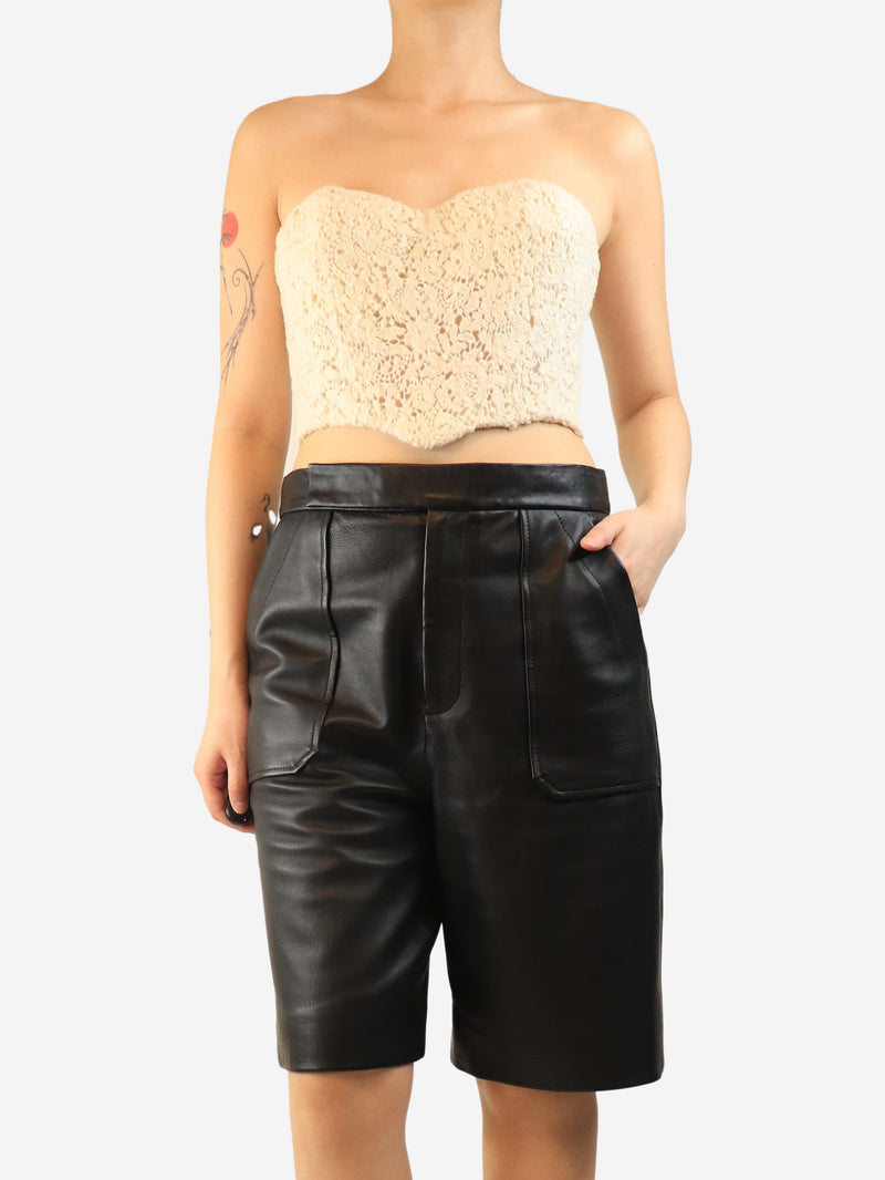 Cream crochet bustier - size UK 12 Tops Ermanno Scervino 