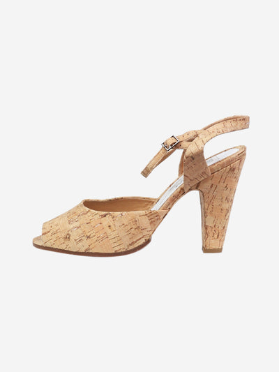 Brown cork open-toe sandal heels - size EU 40 Heels Maison Margiela 