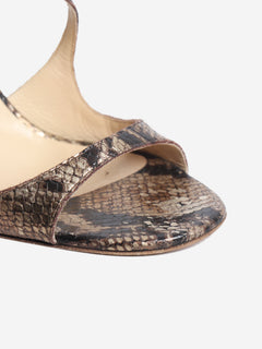 Brown snake embossed heels - size EU 40.5 (UK 7.5)