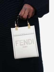 Fendi Ivory Sunshine mini Shopper Bag