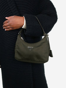 Prada Khaki green Re-Edition 2005 nylon mini bag