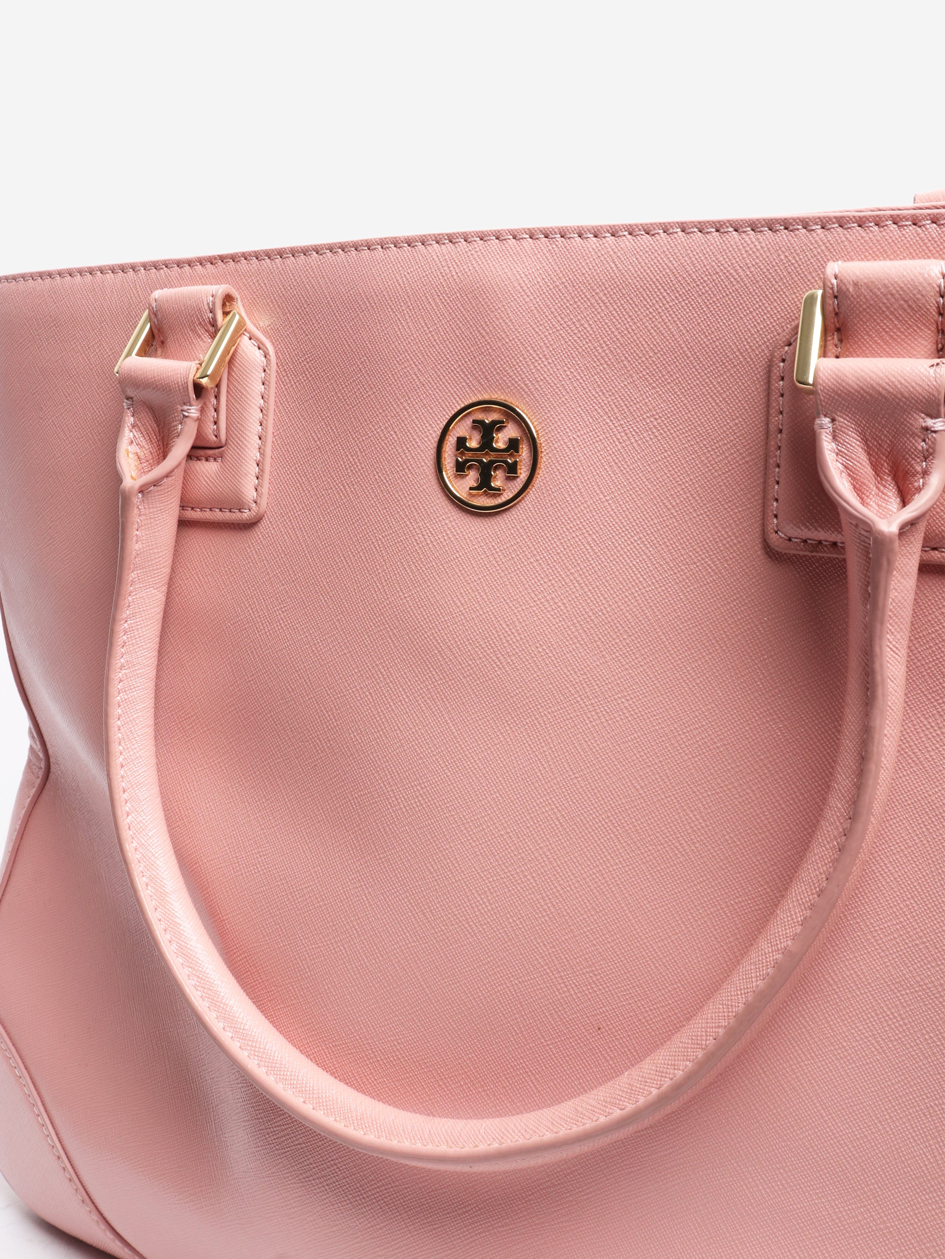 Pink Robinson leather tote bag Tote Bags Tory Burch 