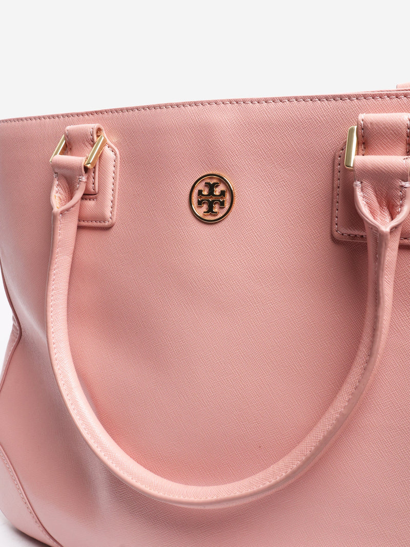 Pink Robinson leather tote bag Tote Bags Tory Burch 
