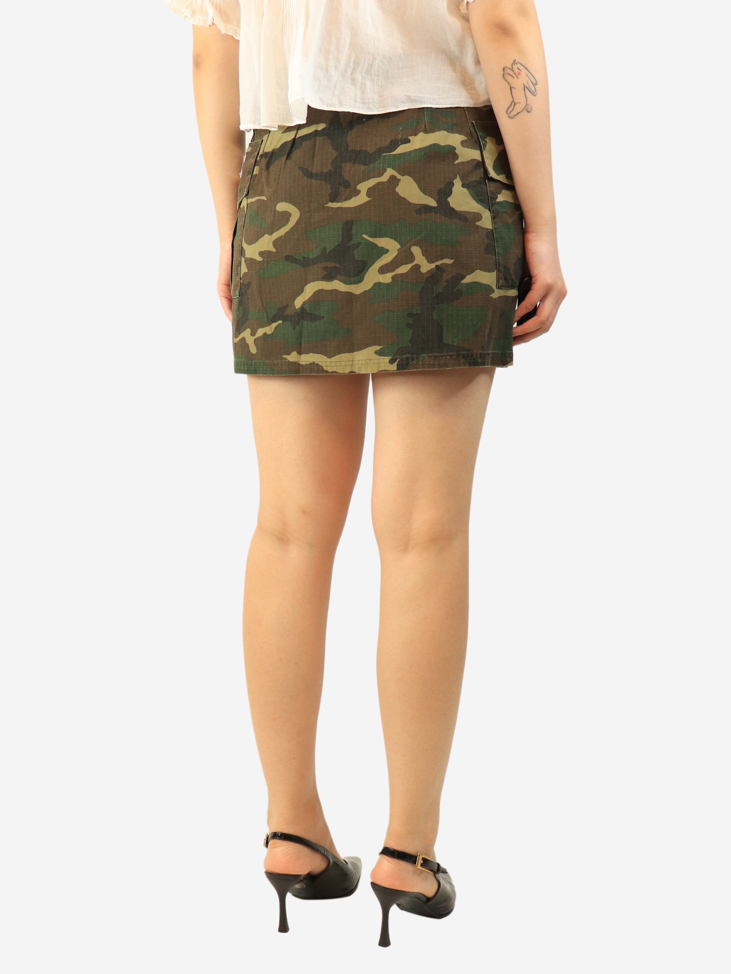 Khaki camouflage mini skirt - size UK 10 Skirts Dolce & Gabbana 