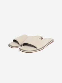 Neutral suede sandals - size EU 37 Flat Sandals Brunello Cucinelli 